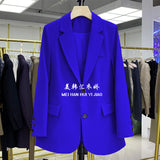 Toloer Suit Jacket Female Small Man 2024 Spring And Autumn Short Retro Korean Version Casual Show Thin Suit Woman-Outfit