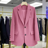 Toloer Suit Jacket Female Small Man 2024 Spring And Autumn Short Retro Korean Version Casual Show Thin Suit Woman-Outfit