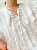 Dress New French Design Three-Dimensional Flower Embroidered White Temperament Gebere Nan Oil Women's Dress