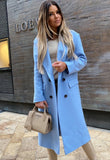Winter Elegant Turndown Collar Long Blazer with Full