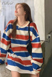 Oversized Hoodies Women Y2K T Shirt Tees Harajuku Korean Fashion Pullovers Long Sleeve Tops Streetwear Loose