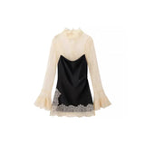 2025 New Fashion Round-Neck Sleeveless Black Silk-Sense Tidling Dress