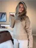Wings Embroidered Shoulder Button Solid Color High Round Collar Sweater 2025 Autumn And Winter New Fashion Real Shoot