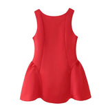 Collar Sleeveless Sleeveless Skirt 2025 Summer-Loved Back Dress Dress Body A-Word Mini