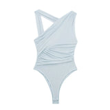 Women's Dress French Fashion Casual Pure Color Brocing Net Asymmetric Folding And Dressing Woman