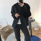 Short Woolen Suit Coat Women Winter Non-Mainstream Wool Circular Lower Hem Cocoon Wool Coat