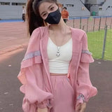 Summer Harajuku Sun Protection Coat Long Sleeve Transparent Jacket Gradient Sequin Female Jacket Women Feminine