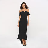 Fall New Fashion Women's Fashion V-Neck Short-Sleeved Tuxedo Dress-Outfit
