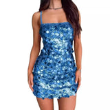 Women's Glide Sling Dress Party Party Prom Babes Show Back Short Bag Hip