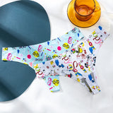 Printed Thong Ice Silk Scarless Trousers Women Cotton Crotch Thin Breathable Invisible Trousers