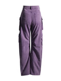 Toloer 2024 New Street Overalls Wind Multi-Pocket Jeans High Waist Versatile Show Thin Straight Pants Women-Outfit