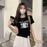Toloer Girl Style Design Sense Short T-Shirt Summer 2024 New Irregular Chic Niche Ins Short Sleeve Shirt Women's
