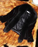 Winter Fake Fur Collar Long Sleeve Slim