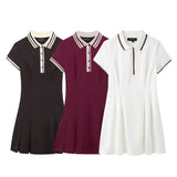 2025 New Women's Retro Body-Creats Bumping Color Ribs Wide Folding