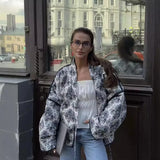 Autumn And Winter New Women's Design Sense Of Leisure With Long-Sleeved Printed Cotton
