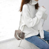 Cashmere Sweater Woman Fashion Loose Thick Warm Pullover Tops 2021 Winter Solid Jumper Female Knitted Wool