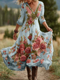 Shirt Dress Bohemian Holiday Dress Print