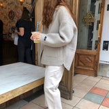 Short Woolen Plaid Coat Female 2021 Loose Casual Houndstooth Outwear Women Blazer