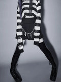 Distressed Striped Crop Sweater-Outfit