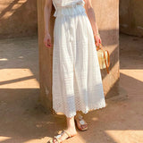 Windless Vest Small Top + White Dress Women's Holiday Style Suit Women's Summer Women's Summer