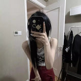 Toloer New 2024 Vest Wears The New Summer Sleeveless T-Shirt Slim Slim Sweet Hot Girl Short Top-Outfit