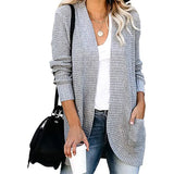 Toloer Exclusively For The Autumn And Winter New Ladies Fashion Long Sleeve Pocket Sweater Knit