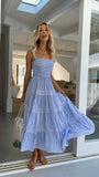 Summer New Sexy Striped Print Slings Belts To Take-Away Dress
