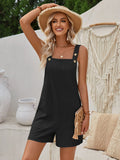 Toloer 2024 New Style Fresh And Sweet Jumpsuit Female Sleeveless Straight Tube Jacquard Solid Color Suspenders-Outfit