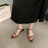 Sandals Women Wear A New Korean Version Of The French Style Soft Dress Black Roman Shoes In The
