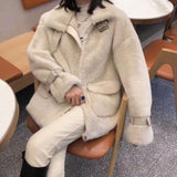 Faux Mink Fashion Furs Fur Loose Teddy Winter Coat For Female Parka Women Short Thickening Overcoat Fourrure Femme Rabbit