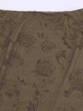 Vintage Mesh Floral Brown Maxi Skirt-Outfit