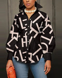 Independent Station New Fashionable Printed Ladies' Long-Sleeved Shirts From Stock-Outfit