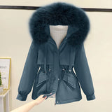 Add Velvet 2024 Winter New Style To Overcome Versatile Cotton-Padded Jacket Korean Version Short Cotton Jacket Loose Jacket Cotton-Padded Jacket-Outfit
