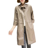 Leisure In The Long Windbreaker Female Autumn 2024 New Loose Fashion Women's Versatile Small Coat-Outfit