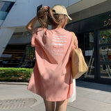 Toloer Smiley Face Short-Sleeved T-Shirt Women's Summer 2024 New Design Sense Loose Missing Lower Body Half Sleeve Student
