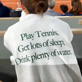 Back Graphic Quote Crewneck Sweatshirt-Outfit