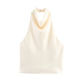 Summer New Silk Hysm Texture Hanging Neck Dress 3203317 Vatry Dress