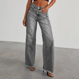 New Girl Jeans Water Wash Denim Broad Leg