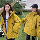 Thick Warm Outdoor Assault Jacket And Cotton Coat Female 2024 New Autumn And Winter Cotton-Padded Jacket Couples Work Clothes Cotton-Padded Clothes-Outfit