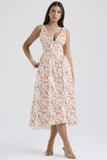 Summer New Body-Body Sling Dress Fashion Print V-Neck Temperament