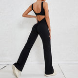 Toloer Sha Hollow Out Beauty Back Onesie Clothing Peach Lift Buttock Sports Fitness Clothing Micro La Conjoined Yoga Suit Onesie-Outfit