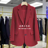 Toloer Suit Jacket Female Small Man 2024 Spring And Autumn Short Retro Korean Version Casual Show Thin Suit Woman-Outfit