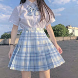 Plaid Skirt Plus Size Mini Skirts Womens 2020 High Waisted Falda plisada Harajuku Style School Uniform Shirt Big