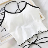 Corduroy Backless Crop