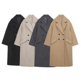 And Winter New Double-Breasted Loose Coat Coat-Outfit