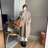 And Winter Women's Clothing New Design Feeling Thick Loose Temperament Lazy Coat Long Sweater Cardigan