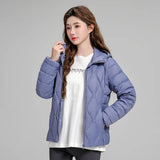 Autumn And Winter New Light Down Jacket Female Short Style Hooded Gourd Style Hooded Pressure Line Slim Inner Bladder Coat Tide-Outfit