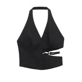 Homemade New Women's Classic Open Design Hanging Neck Blouse