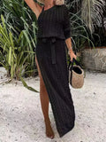 Dress Empty Beach Dress Perspective Solid Long