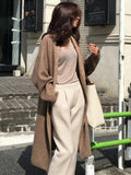 Winter New Fashion Women's Sweater Loose Cardigan Medium Long Sweater Jacket Women Cardigan Oversized Cardigan